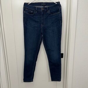 CALVIN KLEIN Stretch Dark Denim Hi-Rise Skinny Leg Slim Fit Jeans womens size 31